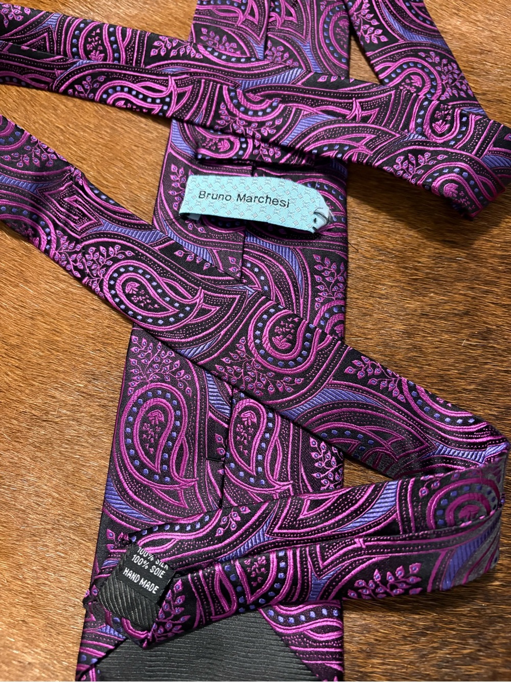 Purple Paisley Silk Tie